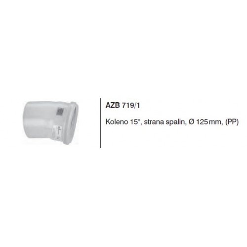 Junkers AZB 719/1 Koleno 15stupňů, průměr 125mm, PP 7719002894